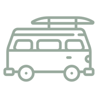 Transport logo informing that Connect Adventures Walking Tours includes transport.